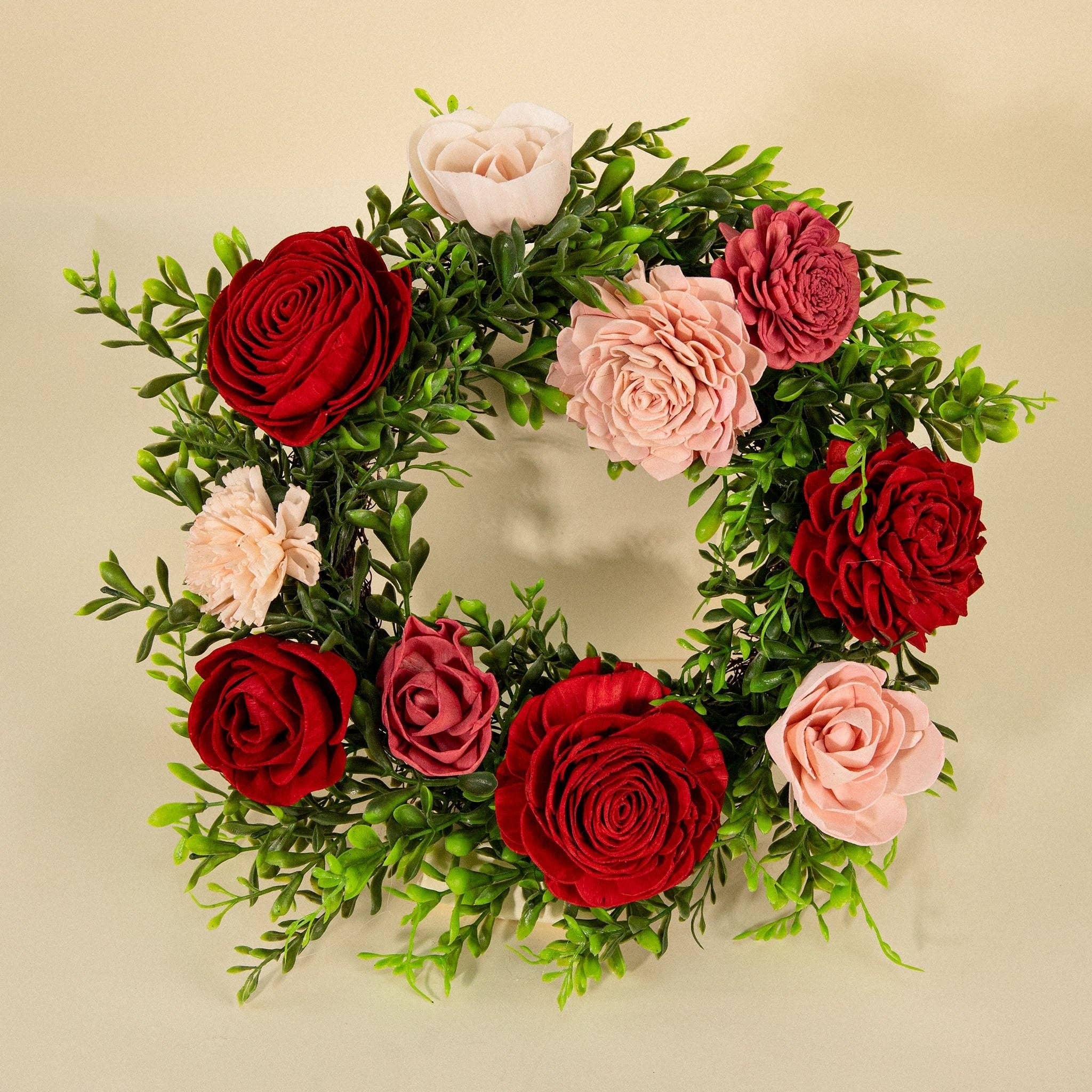 12" Wreath - Rose Glow