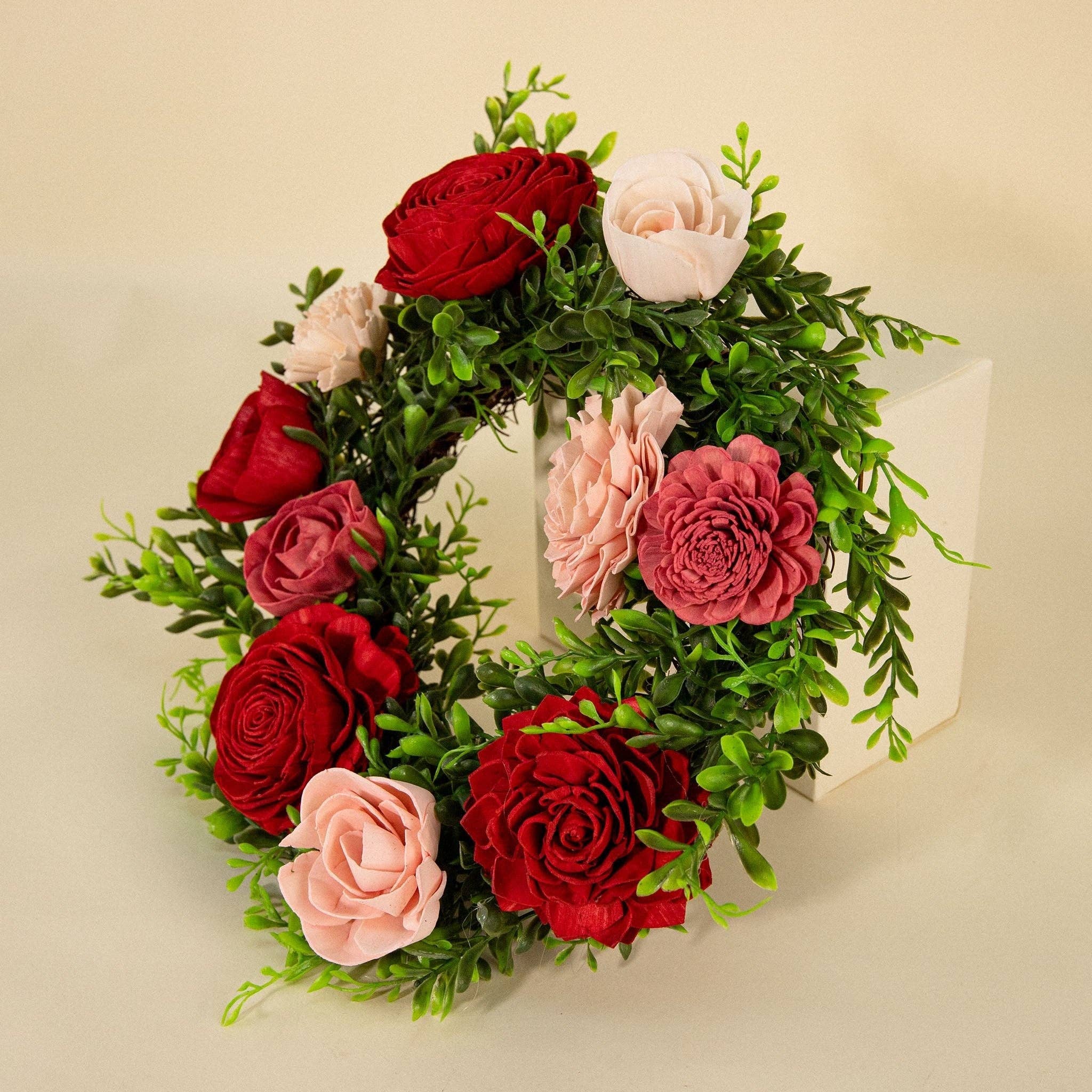 12" Wreath - Rose Glow