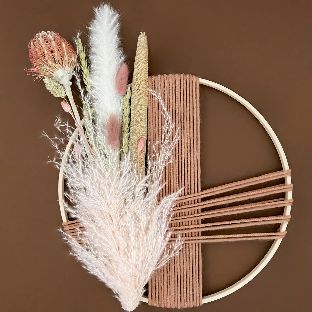 Dried Flowers Merino Wool Wreath