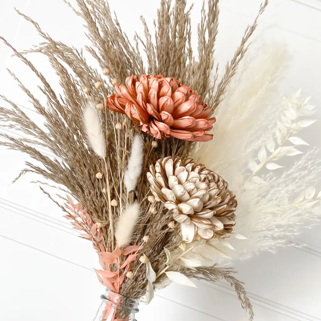 Pink & Neutrals Dried Flower Bouquet