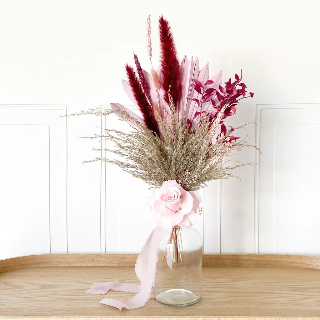 Preserved Rose & Dried Flower Bouquet