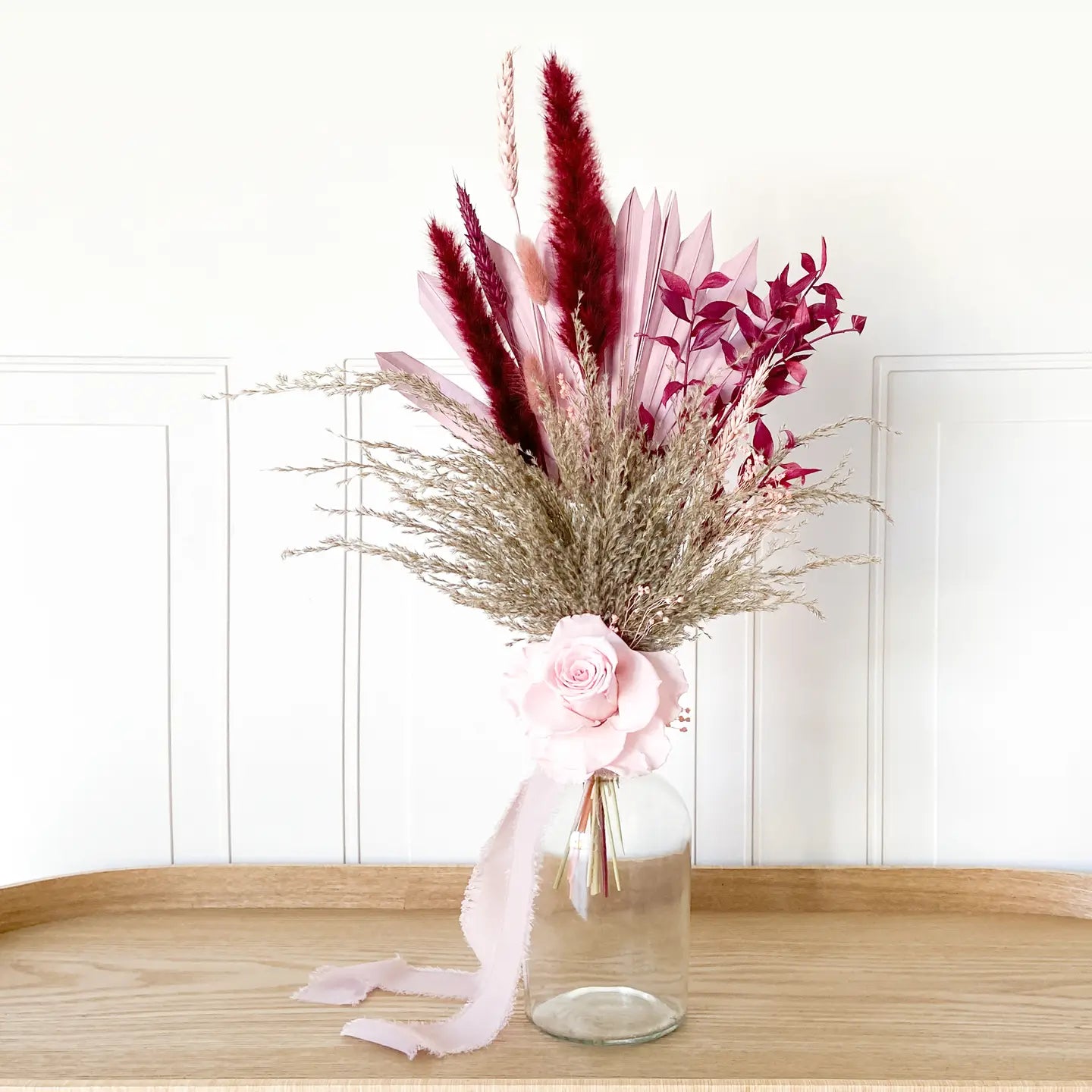 Preserved Rose & Dried Flower Bouquet