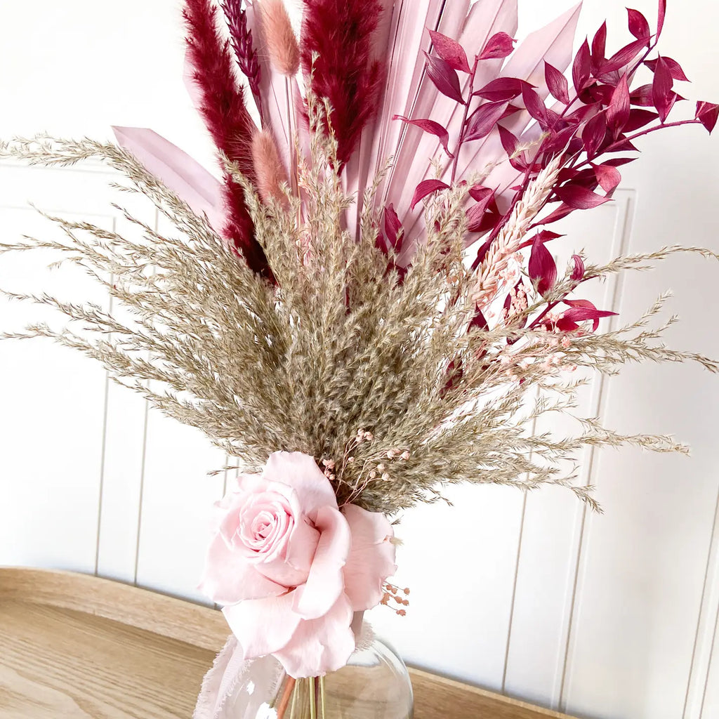 Preserved Rose & Dried Flower Bouquet