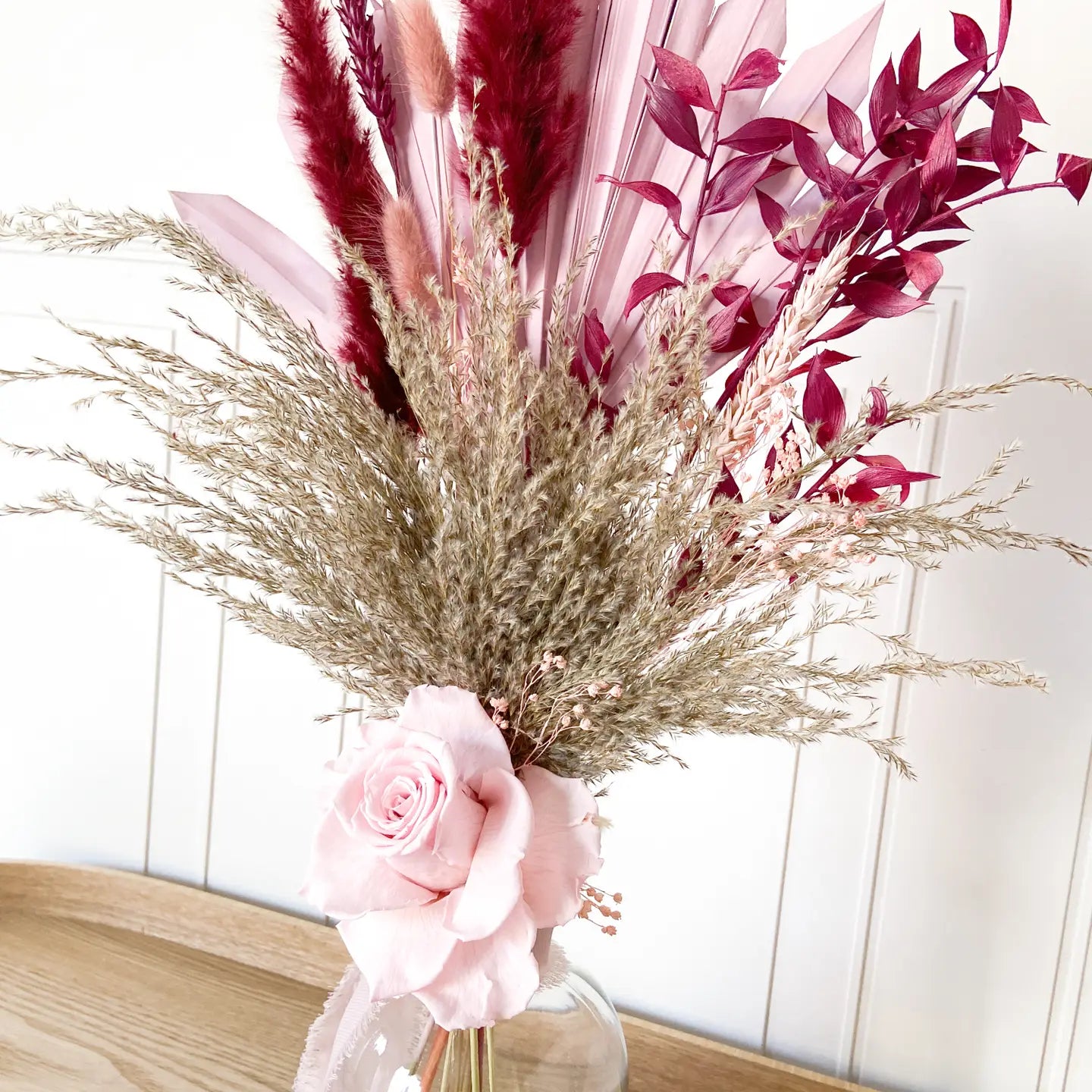 Preserved Rose & Dried Flower Bouquet