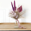 Purple & Neutral Dried Flower Bouquet