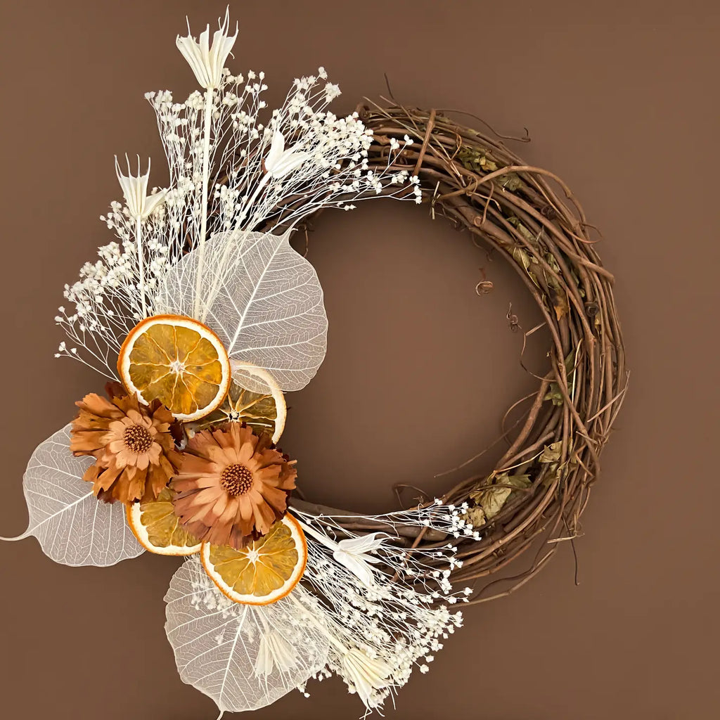 Rustic Dried Orange Vine Wreath