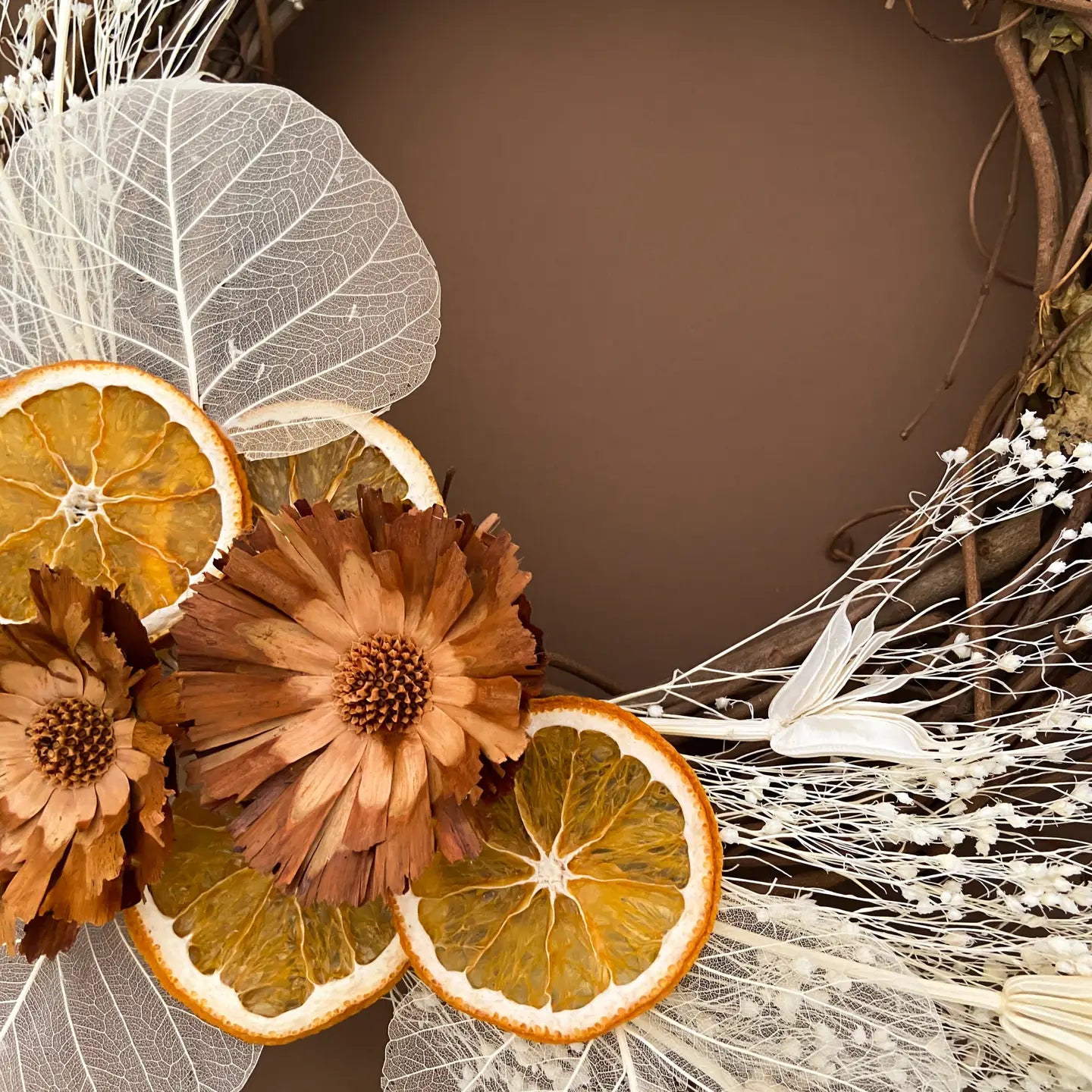 Rustic Dried Orange Vine Wreath