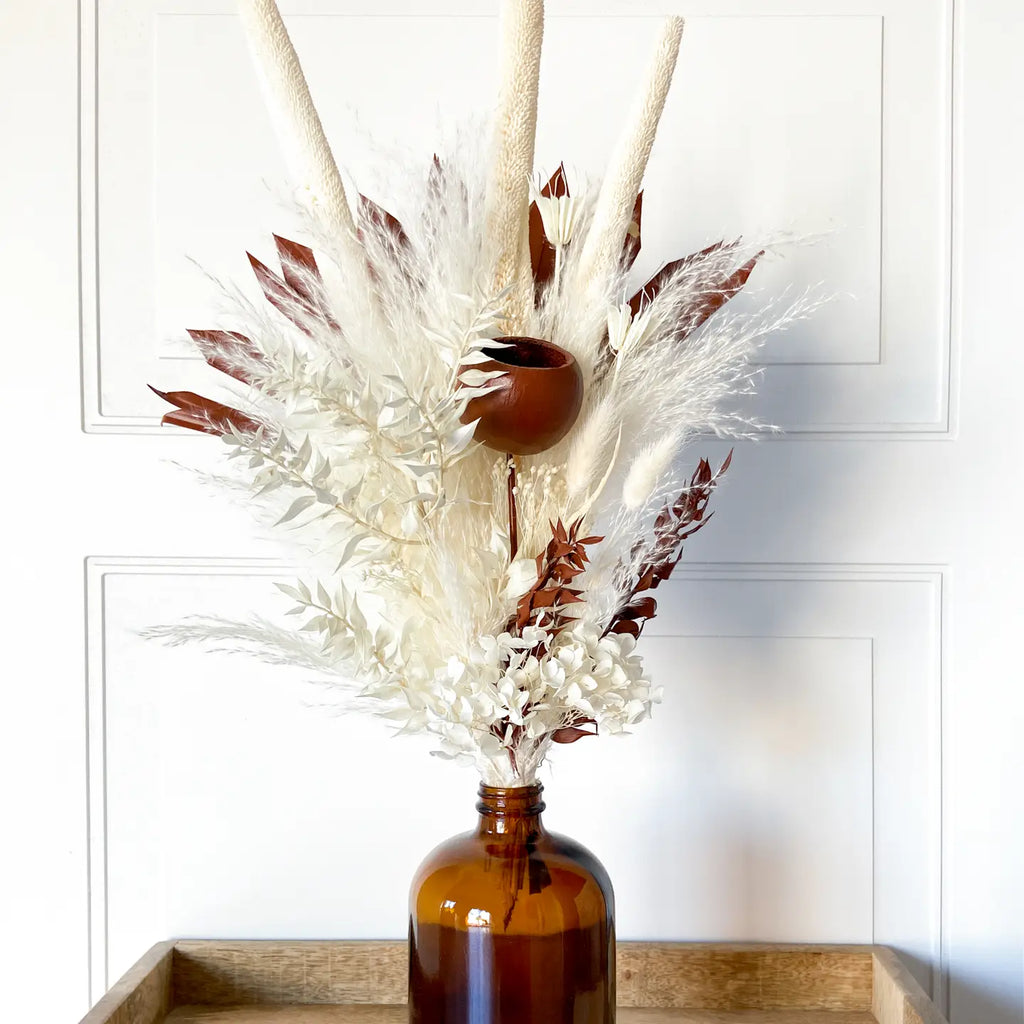 Terracotta Brown & Neutrals Dried Flower Bouquet