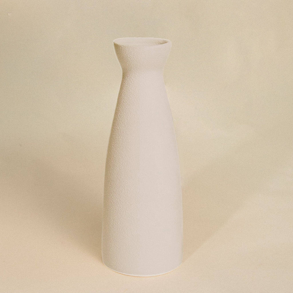 White Ceramic Vase - 8.25"