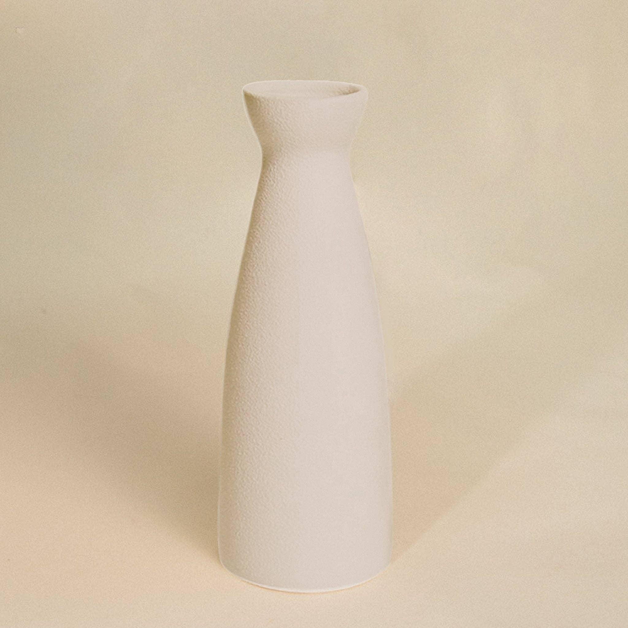 White Ceramic Vase - 8.25"