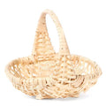 Oval Split White Willow Over Handle Basket