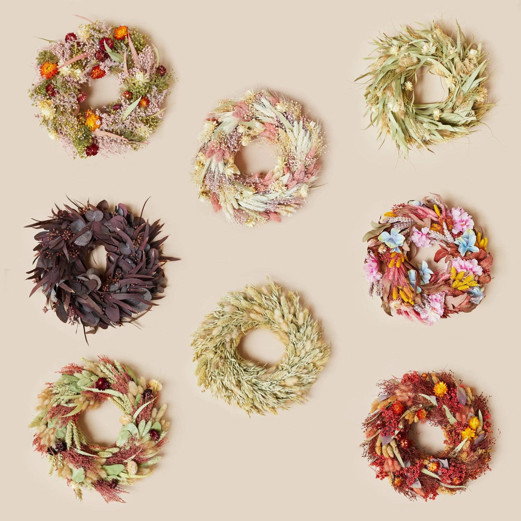 Dried Flowers Wreath - Blush